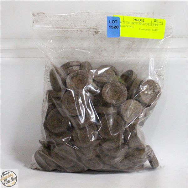 APPROX 100 JIFFY PEAT PELLETS FOR GROWING