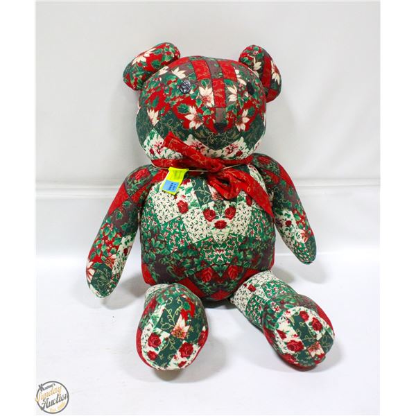 VINTAGE QUILTED LARGE TEDDY BEAR