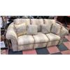 Image 1 : FABRIC 2 SEATER SOFA WITH TWISTED ROPE ACCENTS & 4