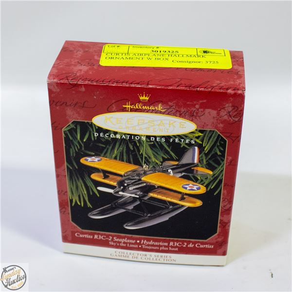 CURTIS AIRPLANE HALLMARK ORNAMENT W BOX