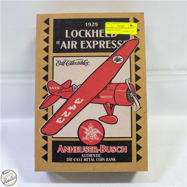 ERTL DIECAST ANHEUSER BUSCH AIRPLANE W BOX