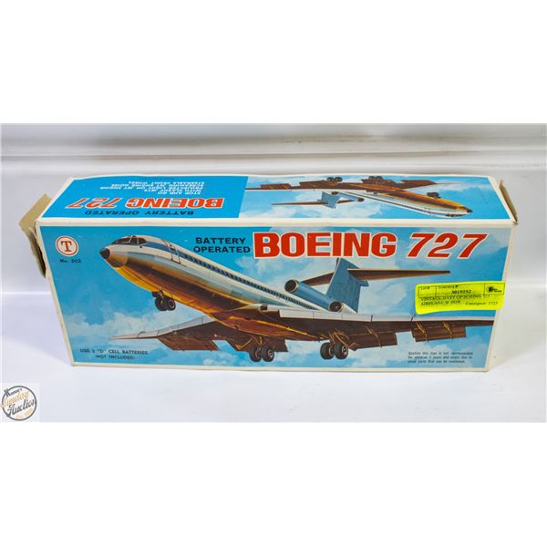 VINTAGE BATT OP BOEING 727 AIRPLANE W BOX