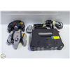Image 1 : NINTENDO 64, CABLES, 2 CONTROLLERS &