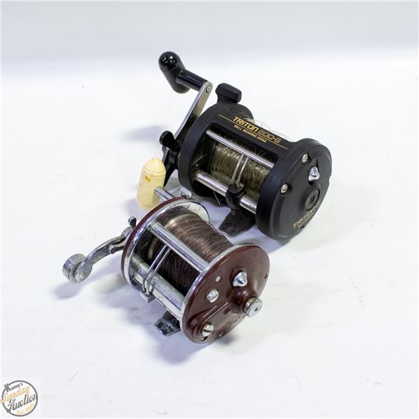 2 FISHING REELS. TRITON SHIMANO 200G &