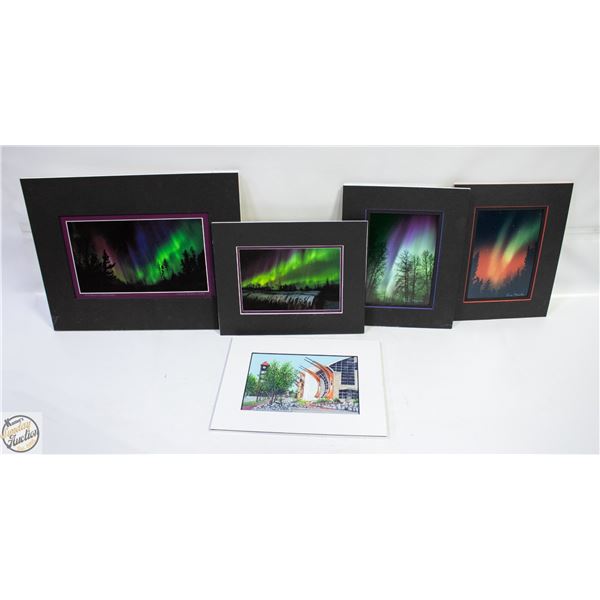 LOT ARTIST SIGNED MATTED PICTURES