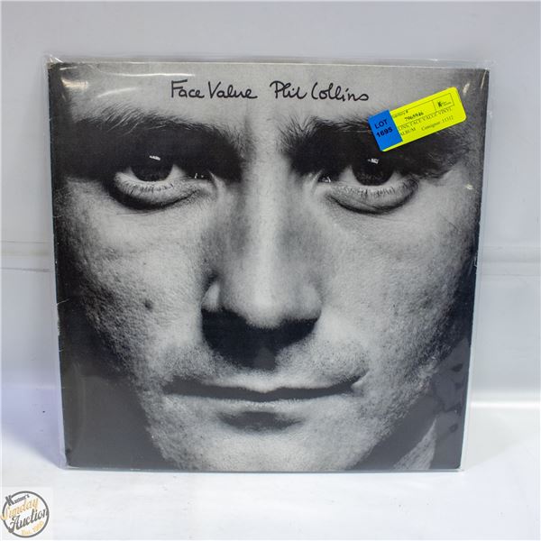 PHIL COLLINS, FACE VALUE VINYL RECORD ALBUM