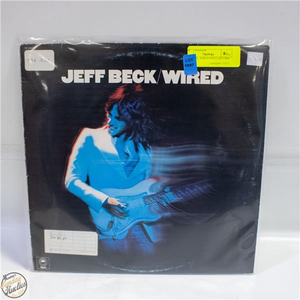 JEFF BECK, WIRED VINYL RECORD ALBUM
