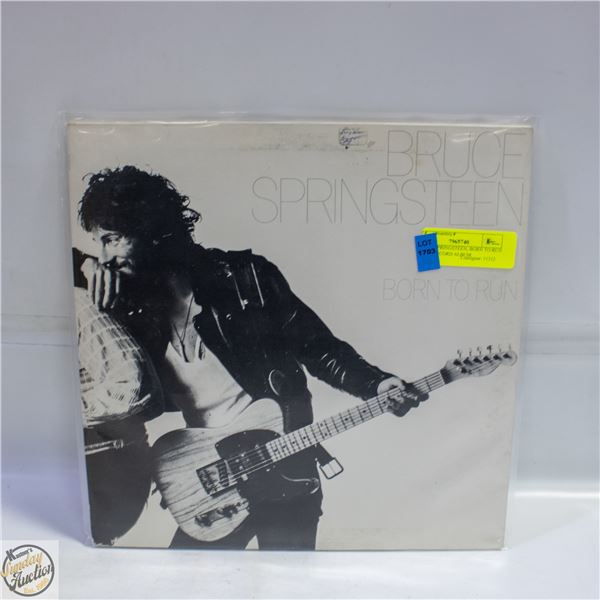 BRUCE SPRINGSTEEN, BORN TO RUN VINYL RECORD ALBUM