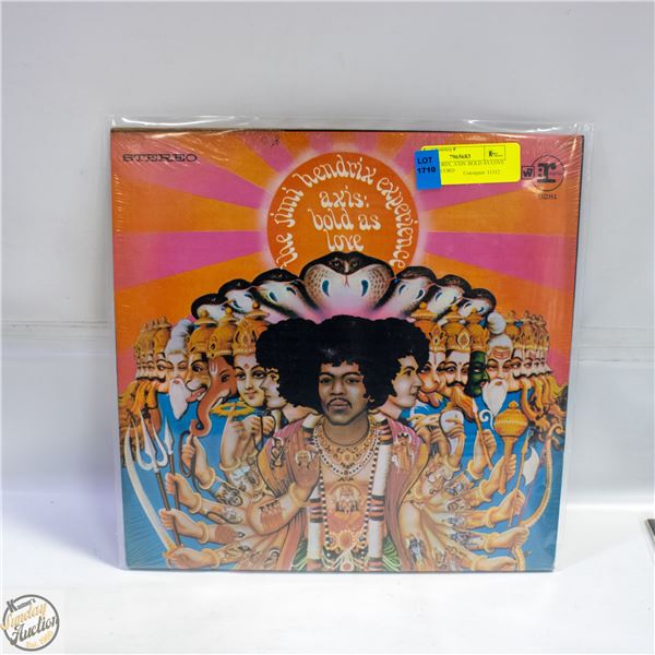 JIMI HENDRIX, AXIS: BOLD AS LOVE VINYL RECORD