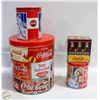 Image 1 : VINTAGE COCA COLA TINS & NEW COCA COLA