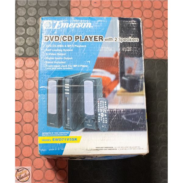 EMERSON DVD/CD PLAYER W SPEAKERS IN BOX