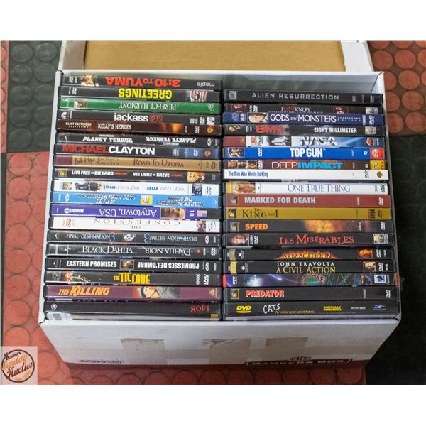 LARGE LOT DOUBLE STACKED DVD MOVIES ASSTD