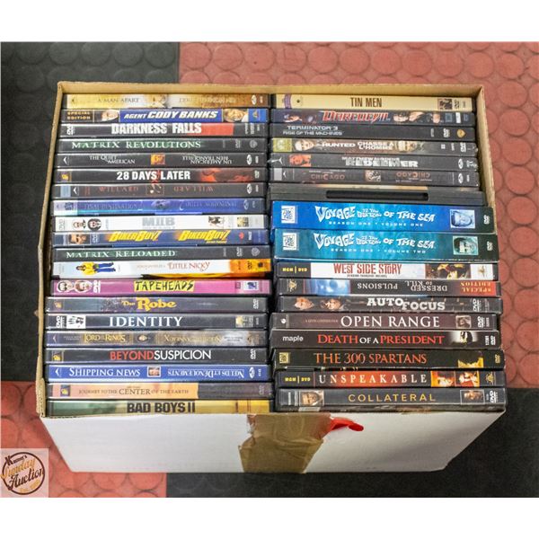 LARGE LOT DOUBLE STACKED DVD MOVIES ASSTD