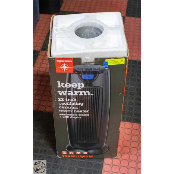 TERA GEAR 22" OSCILLATING CERAMIC TOWER HEATER