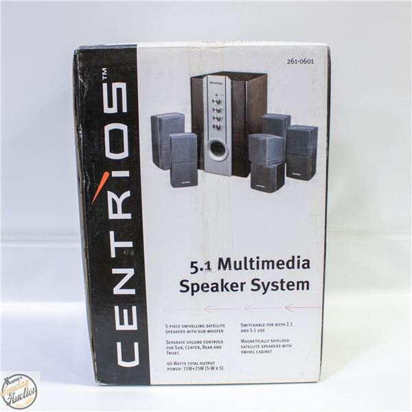 CENTRIOS MULTI MEDIA SPEAKER SYSTEM SET IN BOX