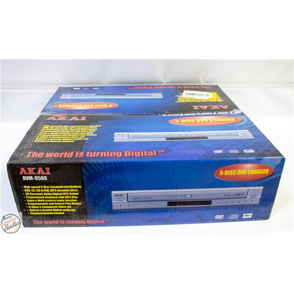AKAI DVM 9500 5 DISC CD PLAYER WITH BOX