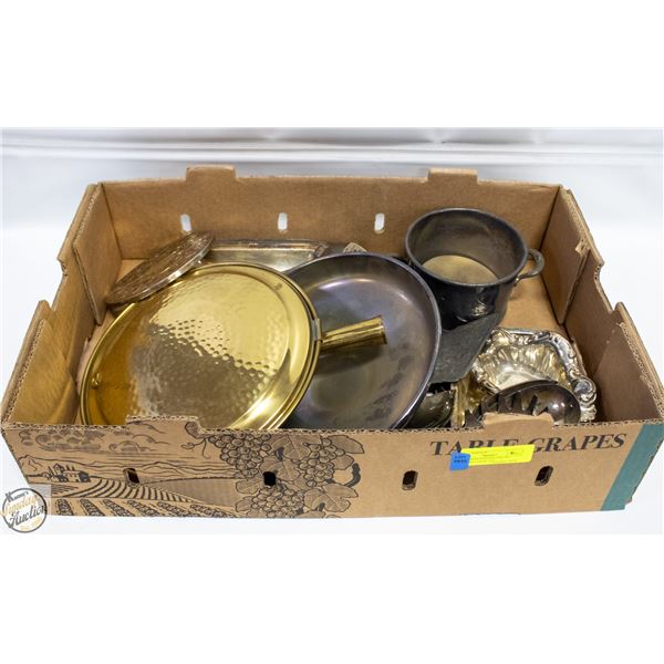 20 RANDOM VINTAGE PIECES - BRASS/SILVER PLATE