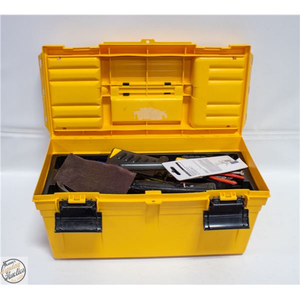 YELLOW TOOLBOX WITH TOOLS