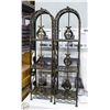 Image 1 : 2 FREESTANDING WROUGHT IRON DISPLAY RACKS