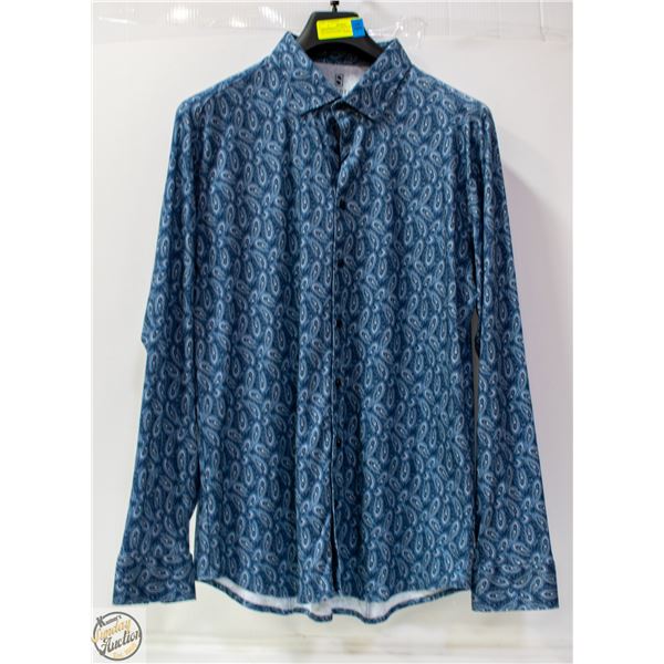 MENS DESOTO LONG SLEEVE BUTTON UP SHIRT SZ XL