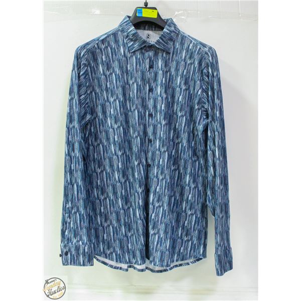 MENS DESOTO LONG SLEEVE BUTTON UP SHIRT SZ LRG