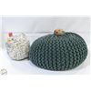 Image 1 : HANDMADE SOFT OTTOMAN + HANDMADE MAMA HEN + BABY
