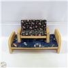 Image 1 : HANDMADE WOODEN+CUSHIONED BARBIE/DOLL BED +