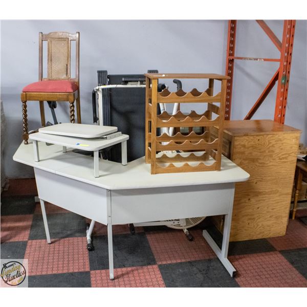LOT OF ESTATE FURNITURE AND EXCERISE EQUIPMENT