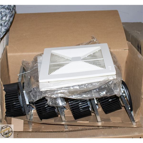 CASE WITH 4 NEW BROAN EXHAUST FANS
