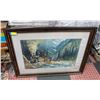 Image 1 : STEAM IN THE ROCKIES DAVID TUTWILLER SIGNED 39" X