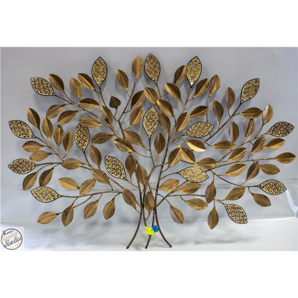 METAL LEAF WALL ART DECOR 37" X 25"
