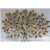 Image 1 : METAL LEAF WALL ART DECOR 37" X 25"
