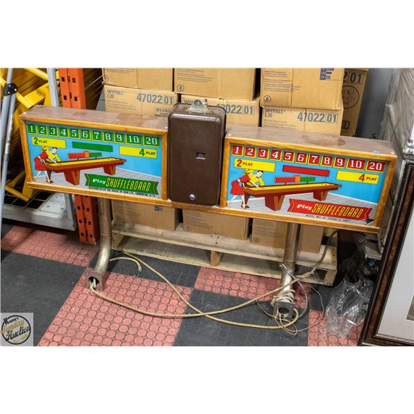 VINTAGE SHUFFLEBOARD SCOREBOARD