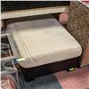 Image 1 : SUEDE COVERED LARGE OTTOMAN