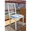 Image 1 : WHITE DINING ROOM CHAIR WITH BLUE SEATS