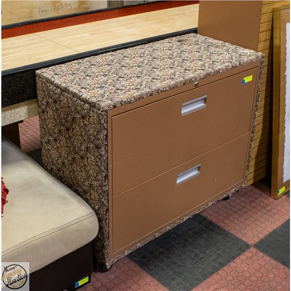 LONG 2 DRAWER FILE CABINET H-32" W-18" L-38"