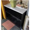 Image 1 : BLACK BOOK SHELF WITH GREY TOP 30"X37"X12"
