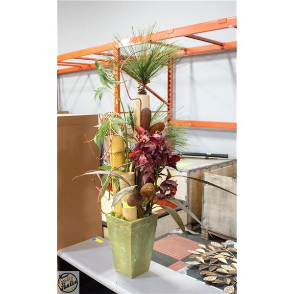 ARTIFICIAL FLOWER BUNDLE IN VASE (DECOR H-48")