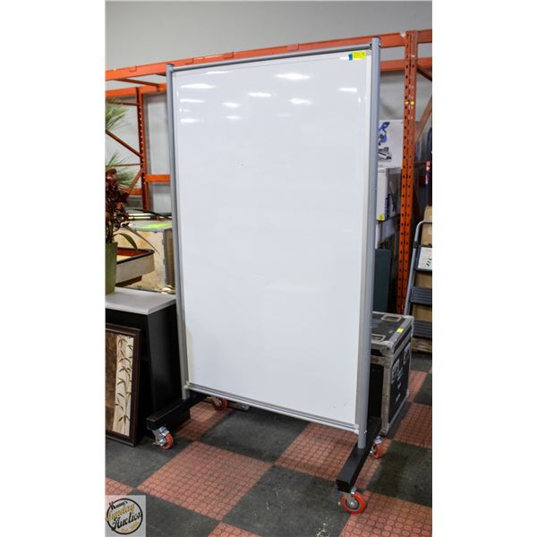 BAILIFF SEIZED: VERTICAL 2 SIDED WHITEBOARD ON