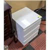Image 1 : 3 DRAWER NIGHT TABLE ON LOCKABLE WHEELS 23"X16.5"X