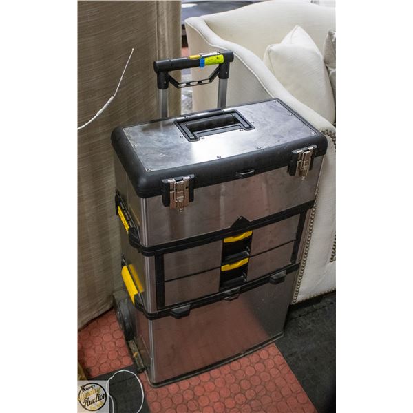 4 PIECE STANLEY PACK OUT STACKABLE WITH ROLLER