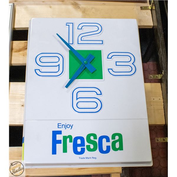 NEW FRESCA CLOCK 15 INCHES X 19 INCHES