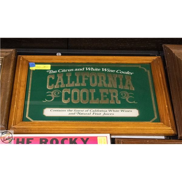 VINTAGE CALIFORNIA COOLER MIRROR 15 INCHES X