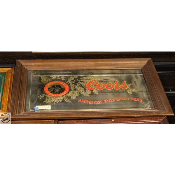 VINTAGE COORS BEER MIRROR 18 INCHES X