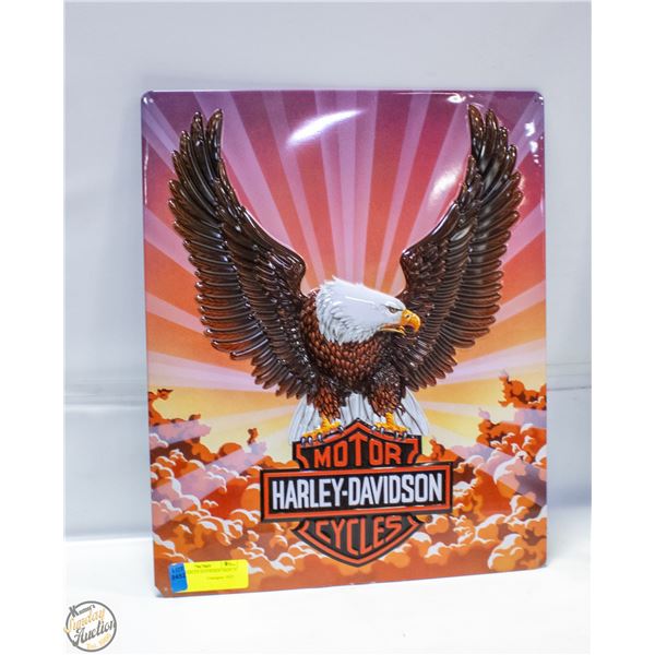 METAL HARLEY-DAVIDSON SIGN 14 INCHES X