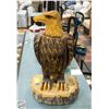Image 1 : HAND CARVED WOOD EAGLE STATUE