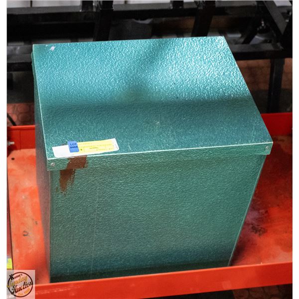 VINTAGE TEAL STORAGE BOX MCM