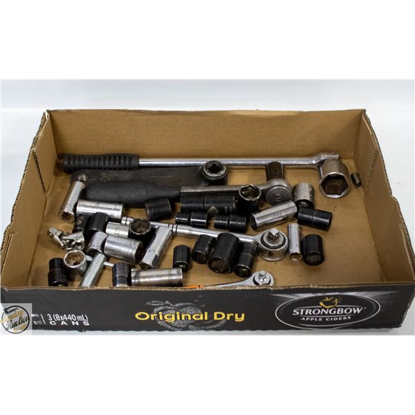 FLAT OF RATCHETS AND SURPLUS SOCKETS