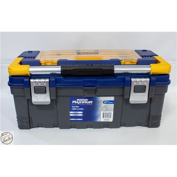 NEW LARGE MASTERCRAFT TOOL BOX 22 INCH