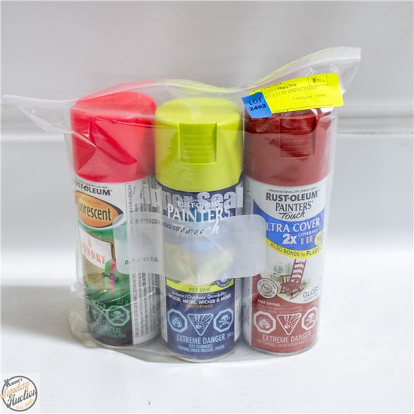 3PK RUSTOLEUM SPRAY PAINT